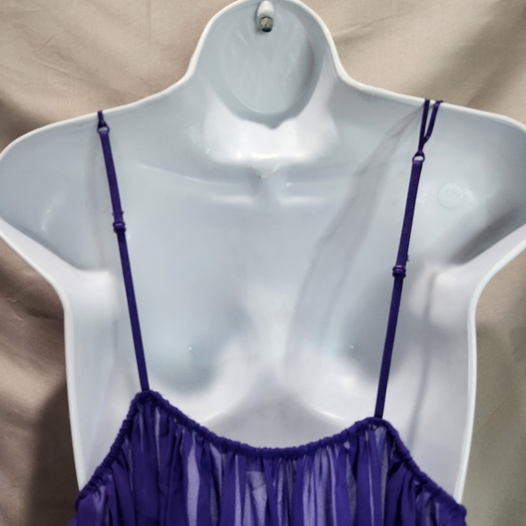 Victoria's Secret Sexy Purple Lace Sheer Babydoll Chemise Lingerie Dress - Picture 5 of 7